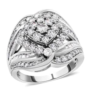 10K White Gold H-I I2-I3 Diamond Ring (Size 7.0) 7.50 Grams 2.00 ctw