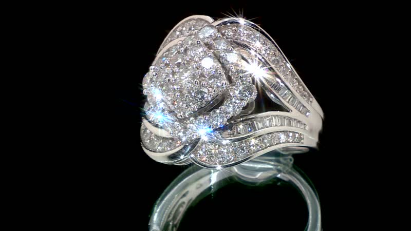 10K White Gold H-I I2-I3 Diamond Ring (Size 7.0) 7.50 Grams 2.00 ctw