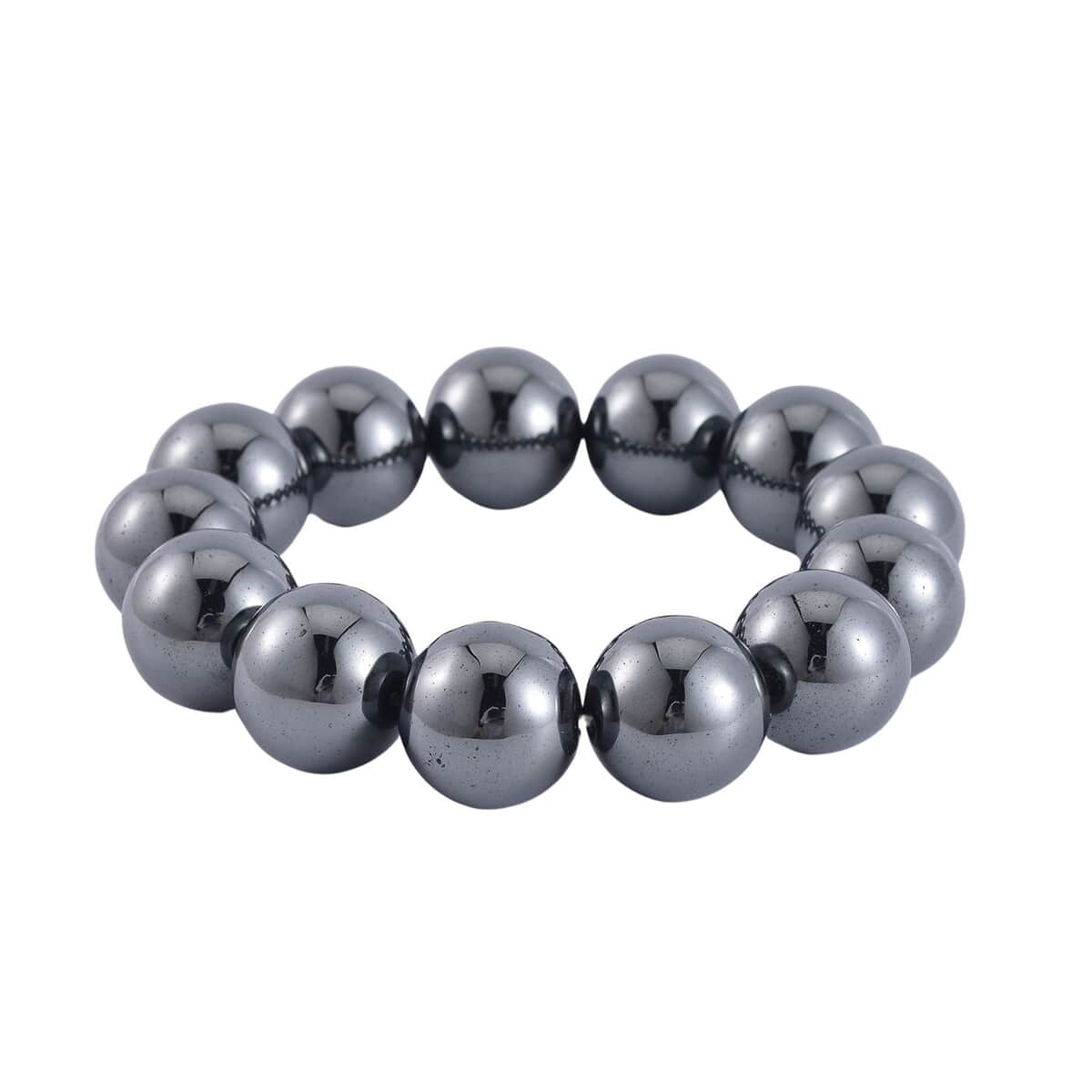 Hematite 715.00 ctw Beaded Stretch Bracelet image number 0