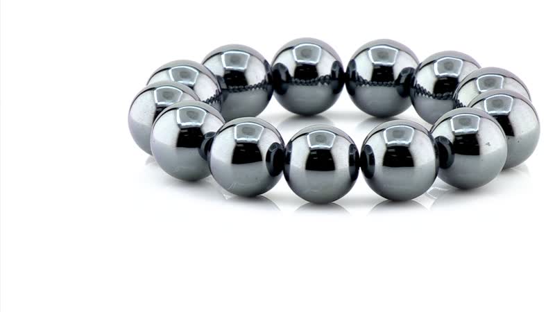 Hematite 715.00 ctw Beaded Stretch Bracelet