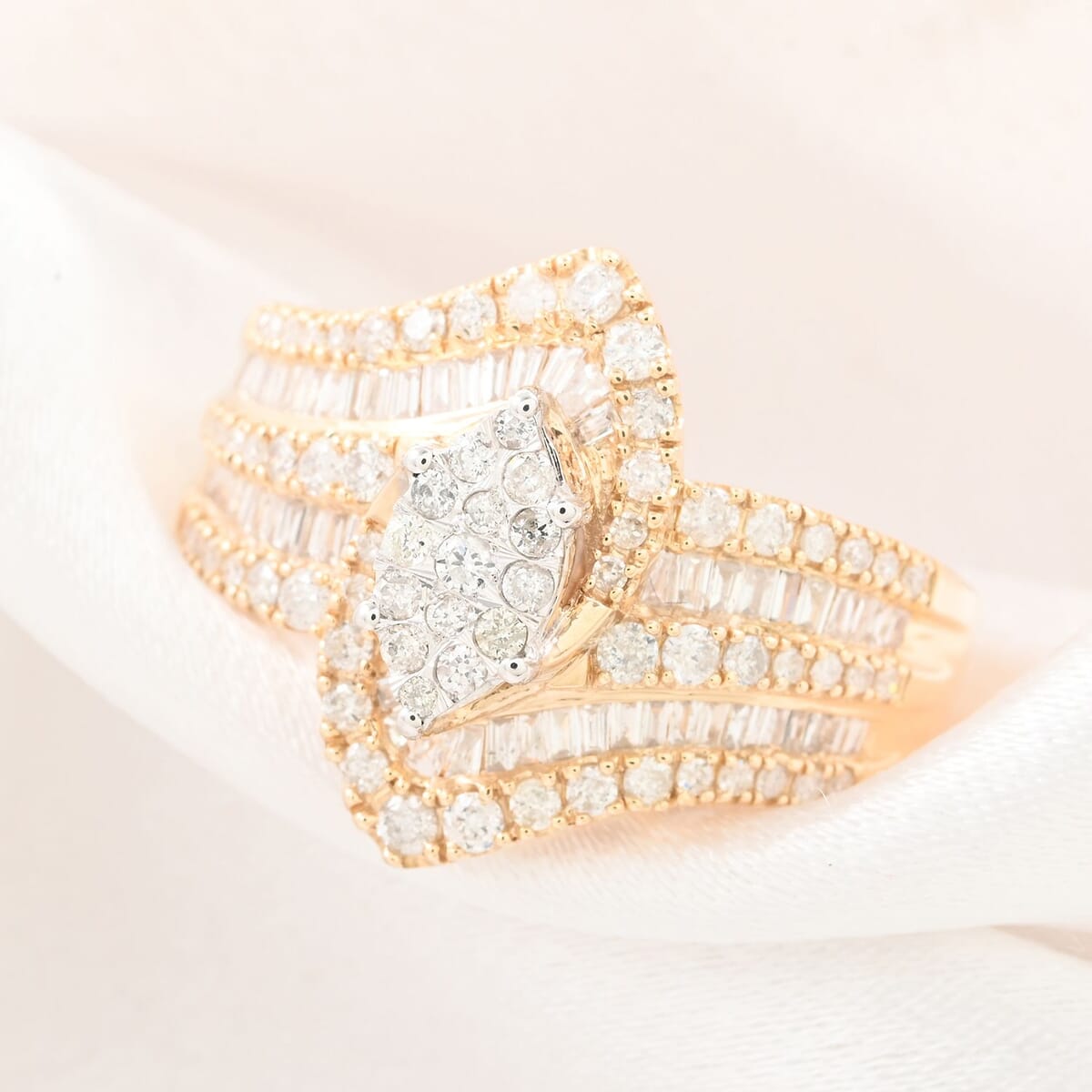 10K Yellow Gold I-J I2-I3 Diamond Ring (Size 7.0) 4.70 Grams 1.00 ctw image number 1