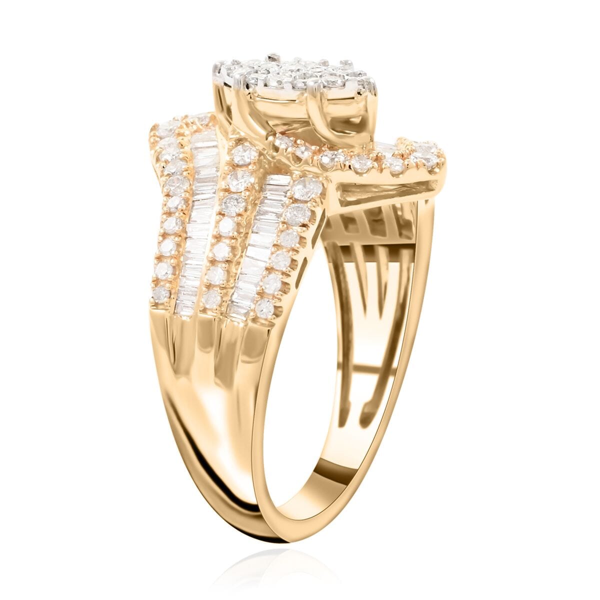 10K Yellow Gold I-J I2-I3 Diamond Ring (Size 7.0) 4.70 Grams 1.00 ctw image number 3