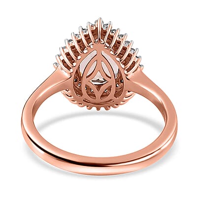 Luxoro AAA Marropino Morganite and G-H I3 Diamond 2.00 ctw Ring in 10K Rose Gold (Size 7.0)