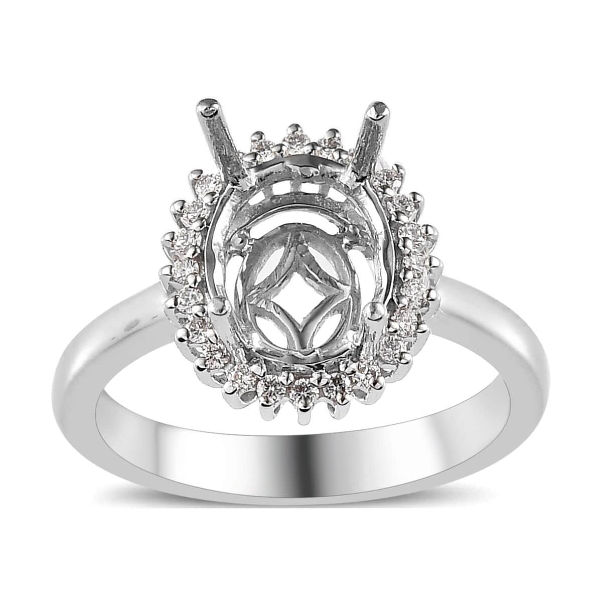 Rhapsody 950 Platinum E-F VS Diamond Mounting Ring (Size 7.0) 7.50 Grams 0.20 ctw image number 0