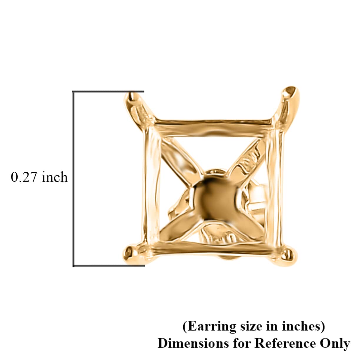 Luxoro 10K Yellow Gold Stud Earrings 0.75 Grams image number 1