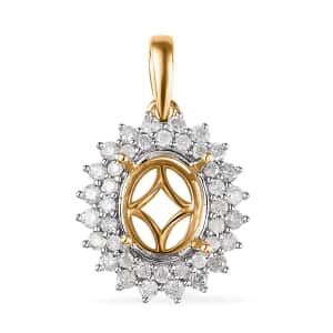 Luxoro 10K Yellow Gold G-H I3 Diamond Mounting Pendant 0.50 ctw