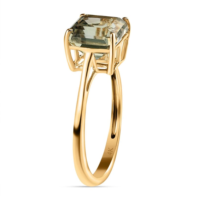 Luxoro 14K Yellow Gold AAA Turkizite Solitaire Ring (Size 7) 3.40 ctw