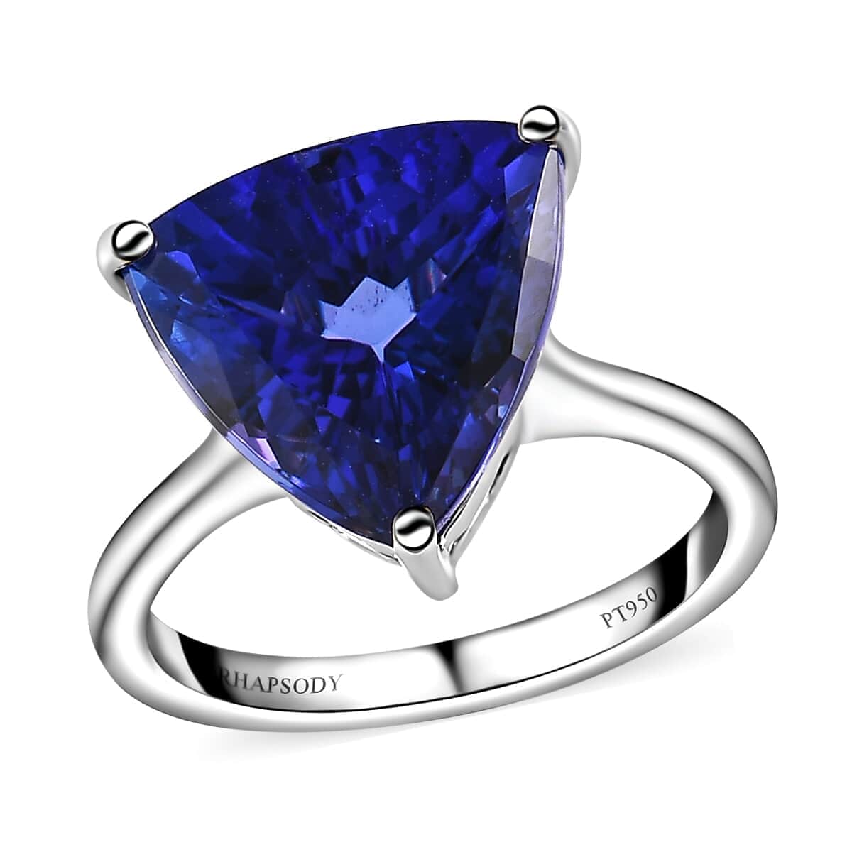 Rhapsody 950 Platinum AAA Tanzanite Solitaire Ring (Size 7.0) 5.10 Grams 5.80 ctw image number 0