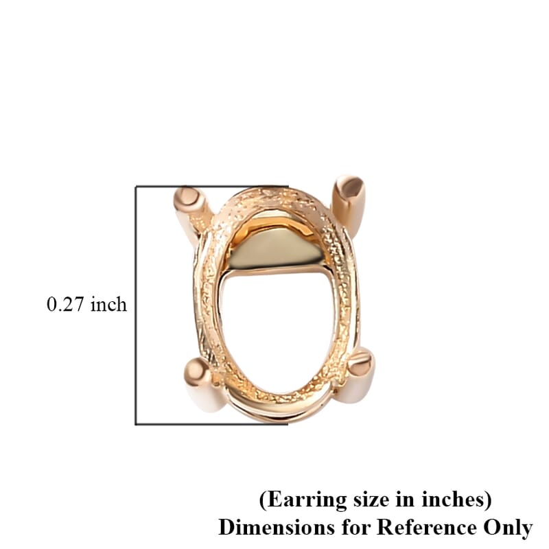 Luxoro 14K Yellow Gold Stud Earrings 1.10 Grams