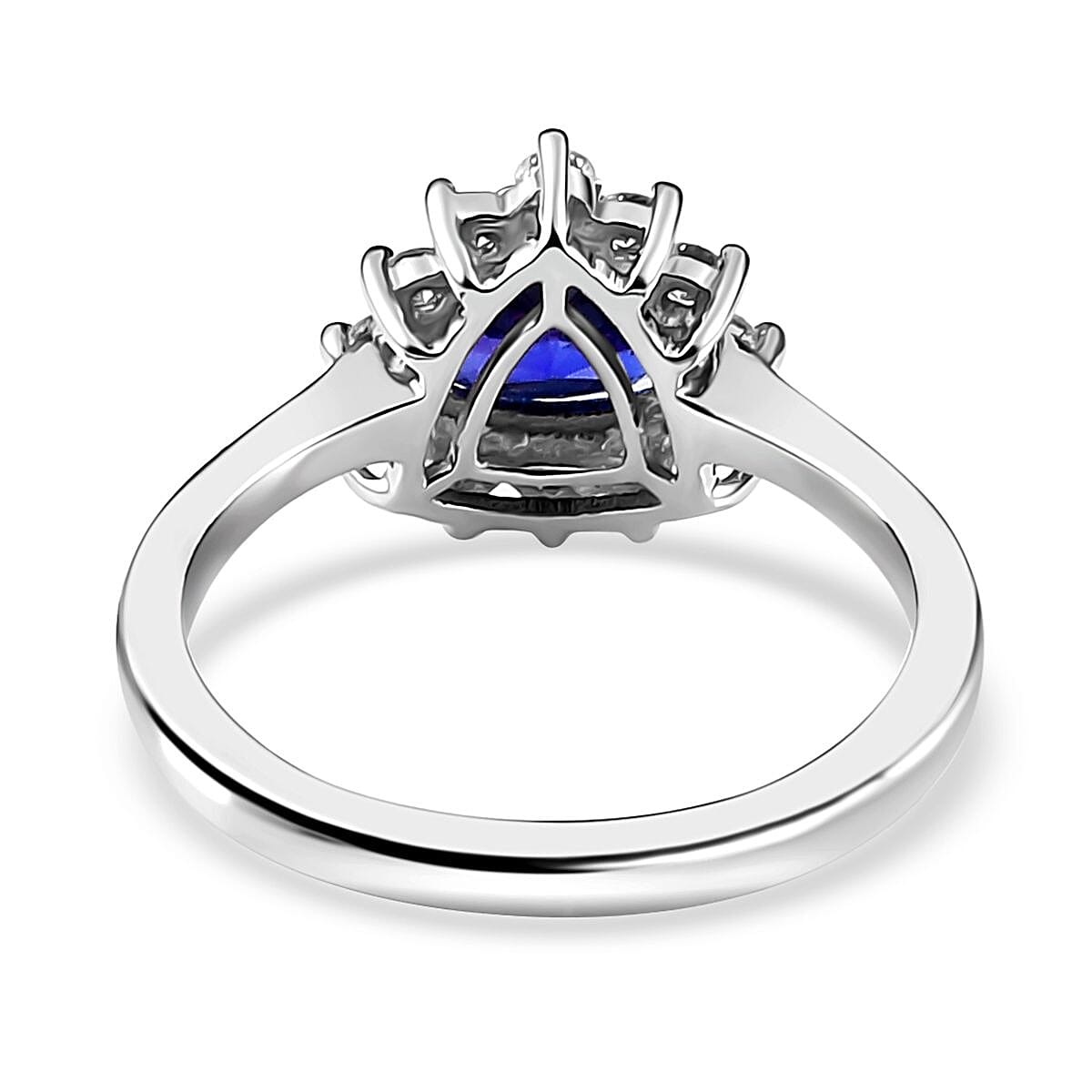 Rhapsody 950 Platinum AAAA Tanzanite and E-F VS Diamond Ring 5 Grams 1.60 ctw image number 5