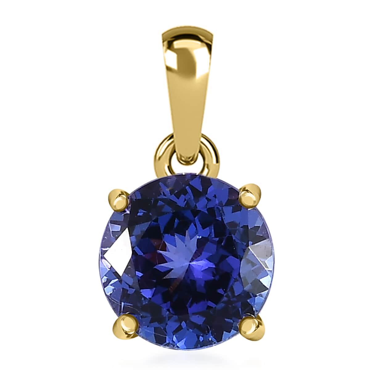 Luxoro AAA Tanzanite 2.25 ctw Solitaire Pendant in 14K Yellow Gold image number 0