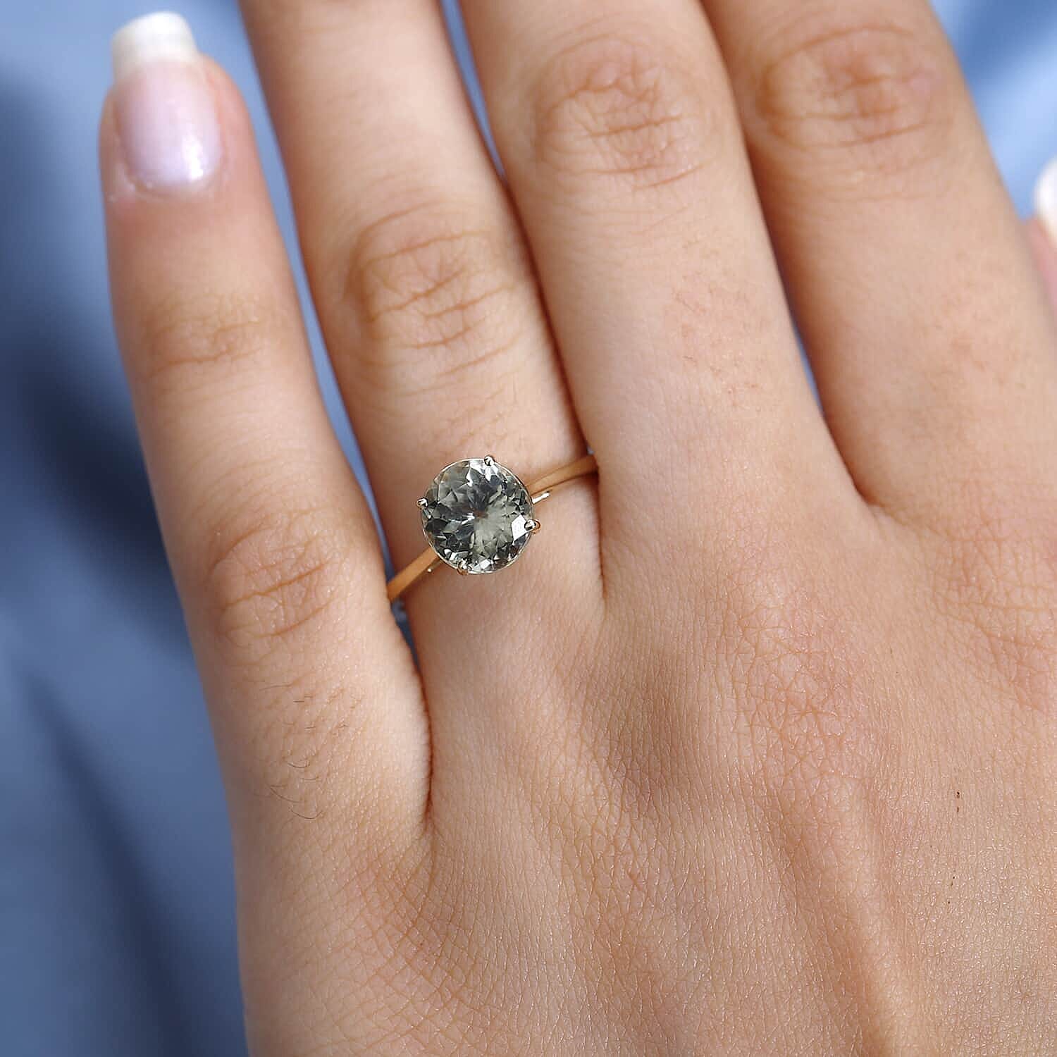 Luxoro 14K Yellow Gold AAA Turkizite 2.20 ctw Solitaire Ring (Size 7.0)