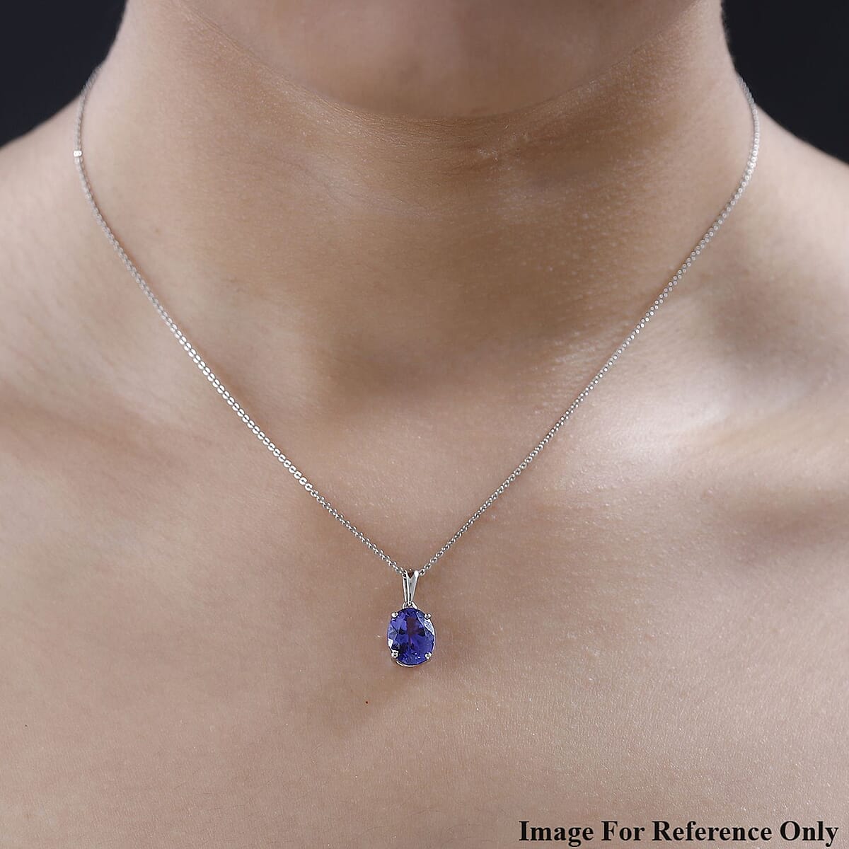 Rhapsody 950 Platinum AAAA Tanzanite Solitaire Pendant without Chain 2.75 ctw image number 2