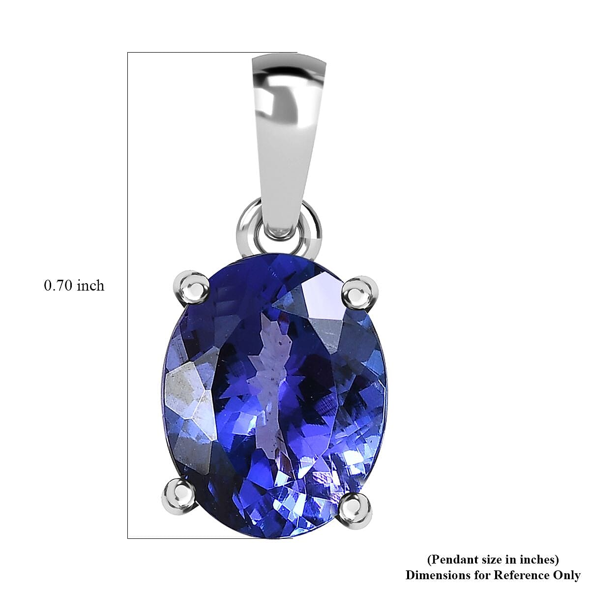 Rhapsody 950 Platinum AAAA Tanzanite Solitaire Pendant without Chain 2.75 ctw image number 5