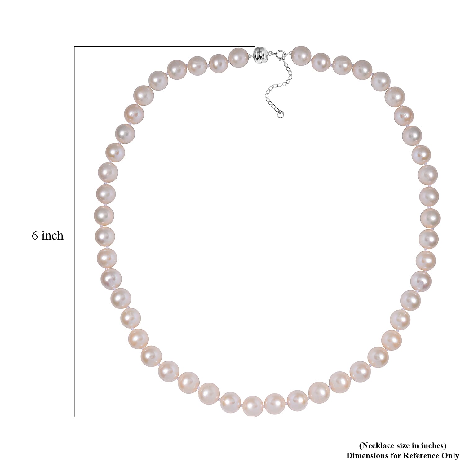 Buy 14K White Gold Magnetic Lock Premium Freshwater Pearl 9