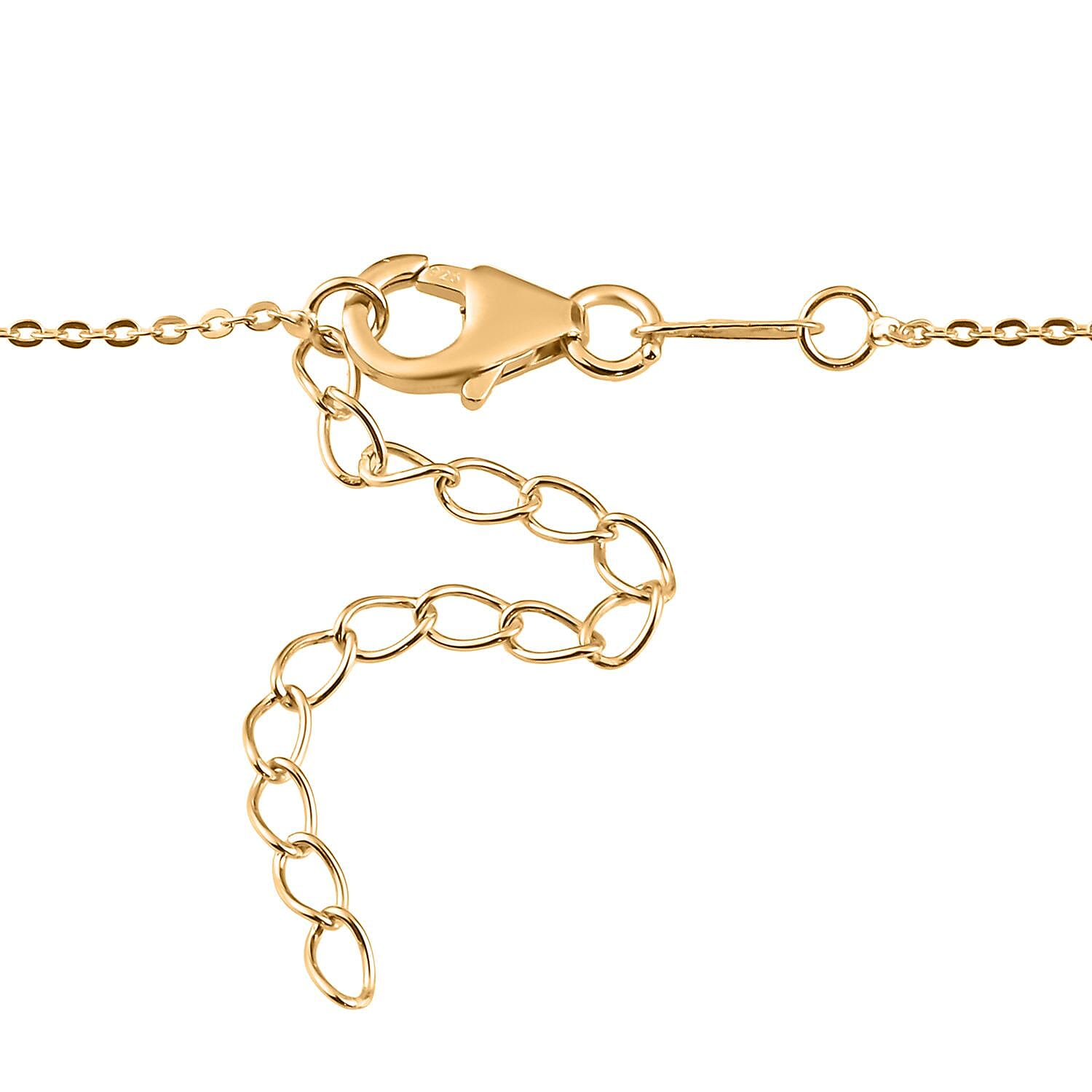 GP Special Valentine Collection White Zircon Heart Necklace 18 Inches in Vermeil Yellow Gold Over Sterling Silver 6.65 ctw