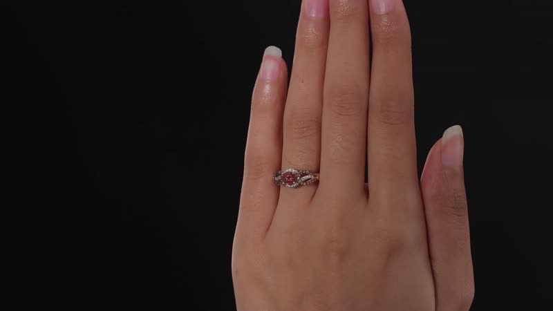 Blush Apatite, White and Champagne Zircon Ring in Vermeil Rose Gold Over Sterling Silver (Size 10.0) 1.00 ctw