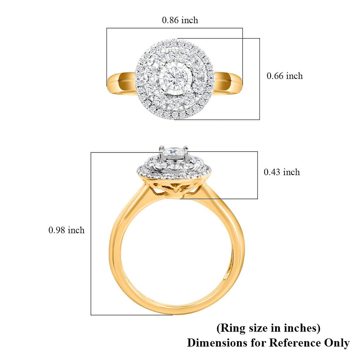 14K Yellow Gold G SI1 Diamond Ring (Size 7.0) 0.50 ctw