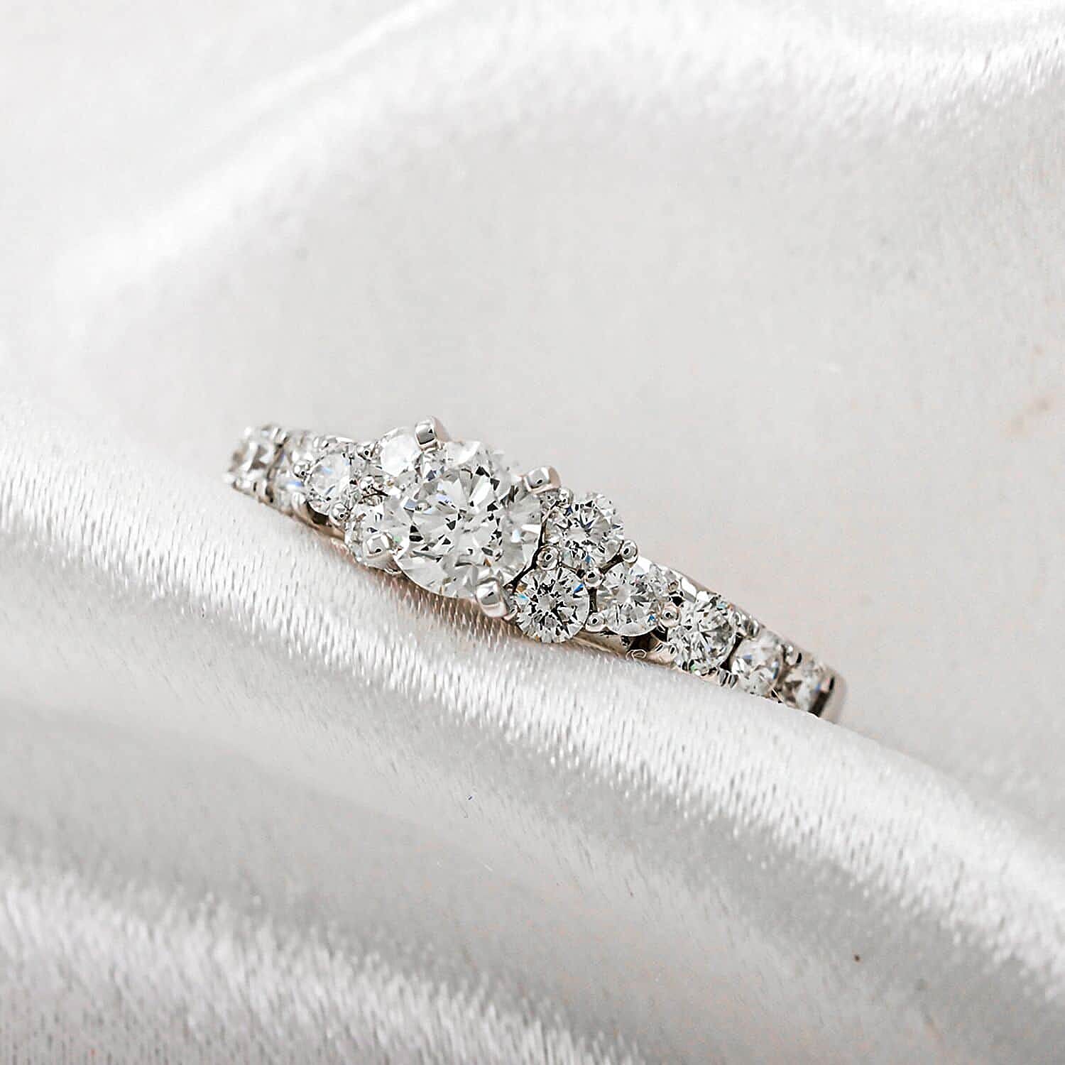 14K White Gold G-H SI2-VS2 Diamond Ring (Size 7.0) 1.50 ctw