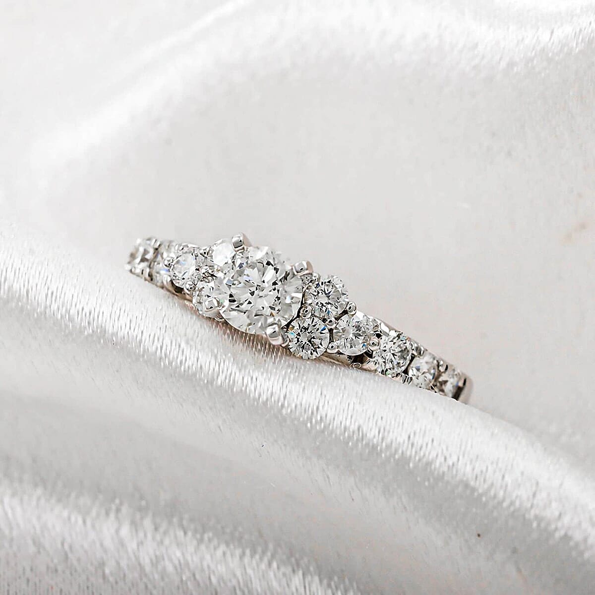 14K White Gold G-H SI2-VS2 Diamond Ring (Size 7.0) 1.50 ctw image number 1