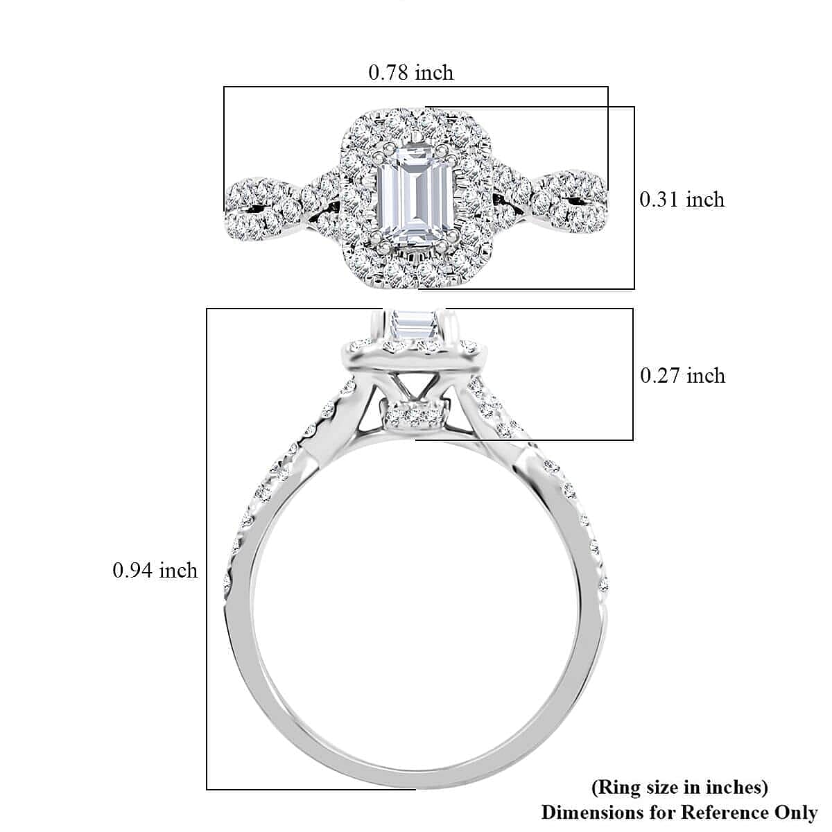 14K White Gold G-H SI2-VS2 Diamond Ring (Size 7.0) 1.50 ctw