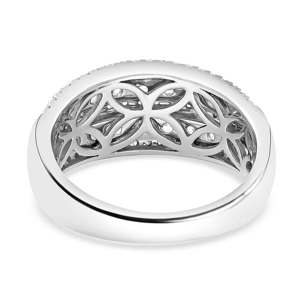 14K White Gold G SI1 Diamond Ring (Size 7.0) 5.75 Grams 1.00 ctw image number 4