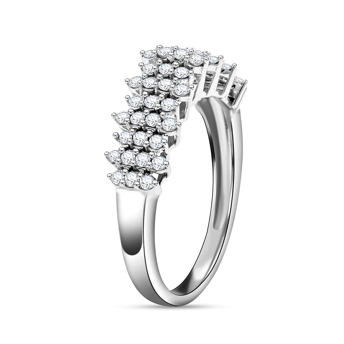 10K White Gold G I1-I2 Diamond Ring (Size 7.0) 0.50 ctw image number 3