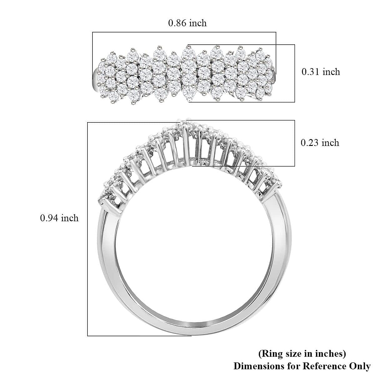 10K White Gold G I1-I2 Diamond Ring (Size 7.0) 0.50 ctw image number 4