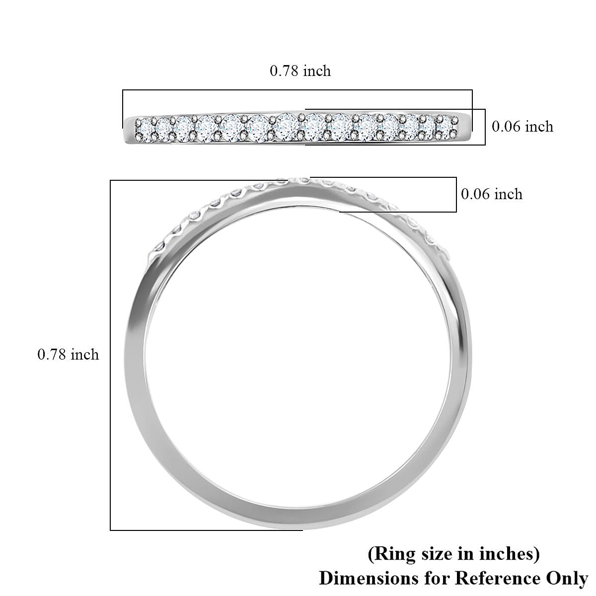 14K White Gold G-H SI1-SI2 Diamond Bridal Ring Set (Size 7.0) 4.65 Grams 0.60 ctw