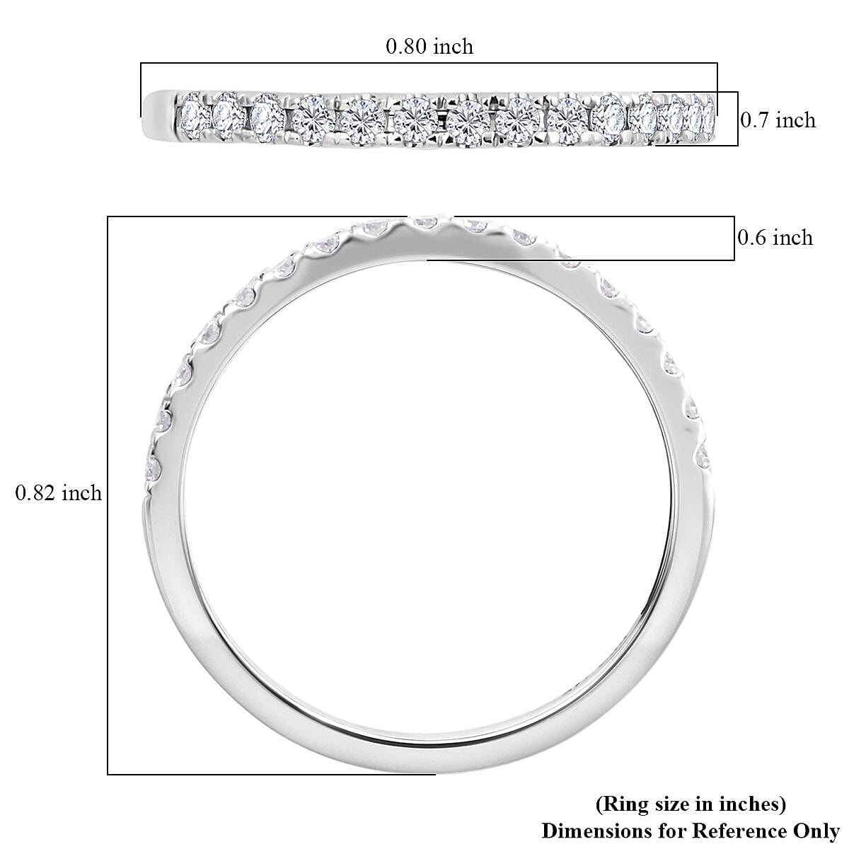 14K White Gold G-H SI1 Diamond Bridal Ring Set (Size 7.0) 1.00 ctw