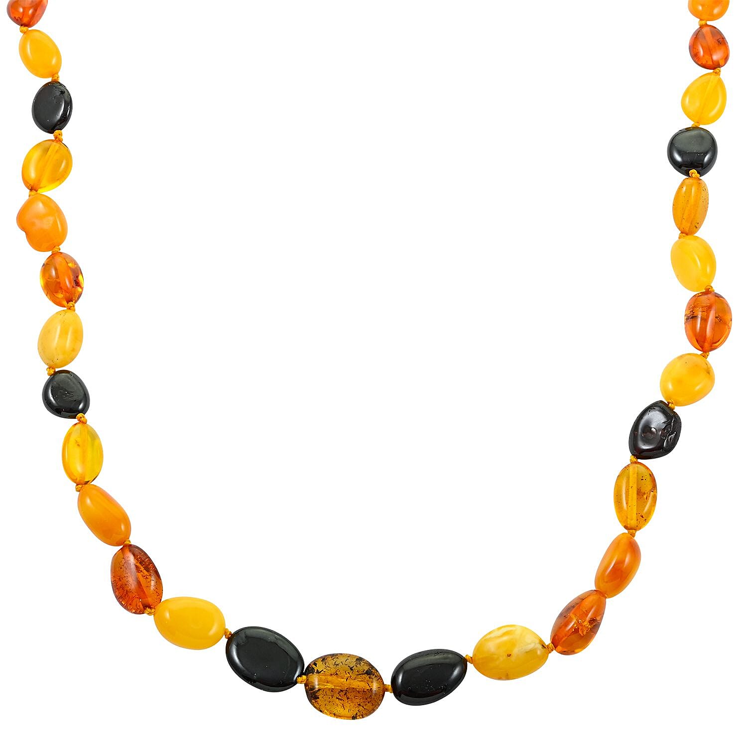 Baltic Amber Beaded Single Strand Necklace 24 Inches