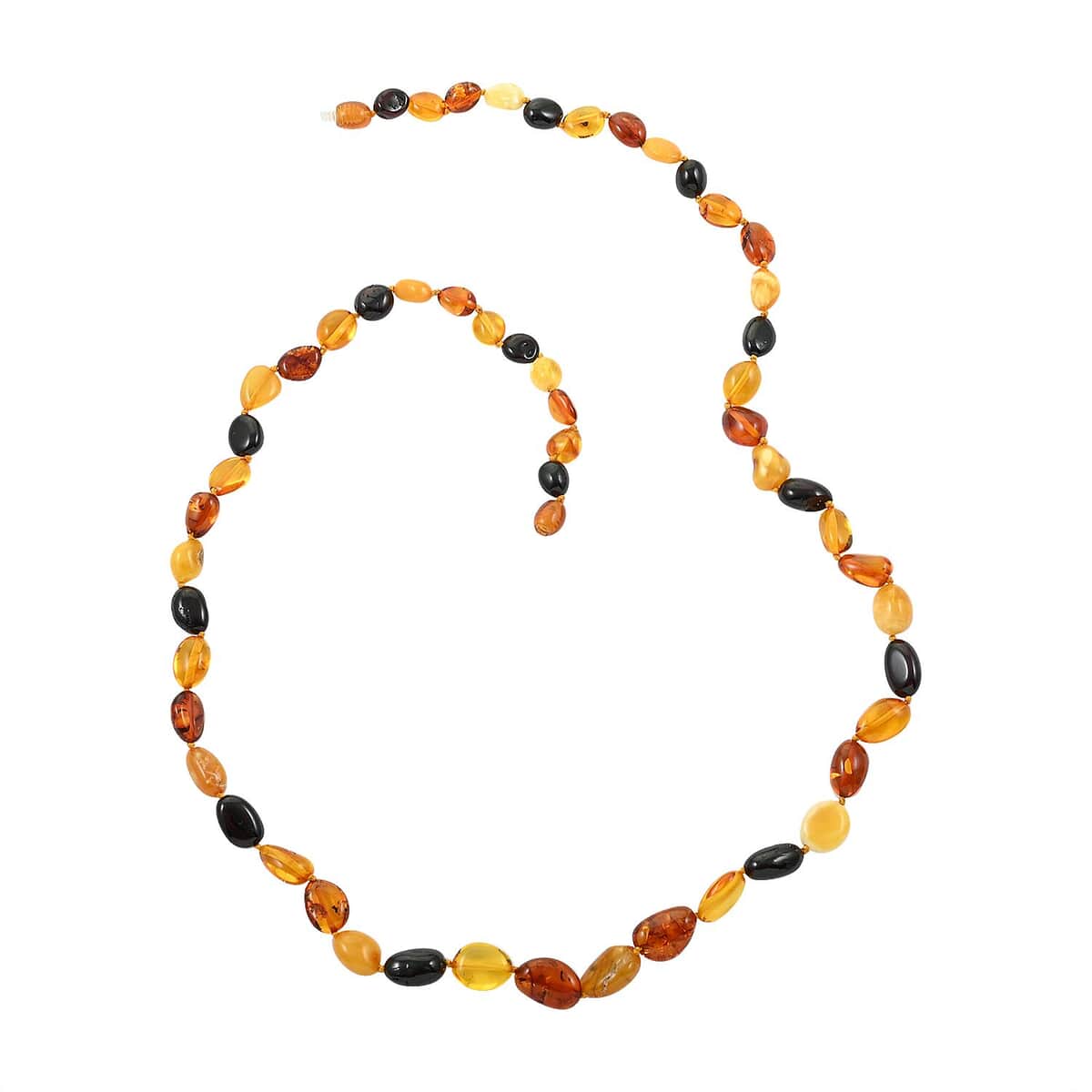 Baltic Amber Beaded Necklace 28 Inches image number 0