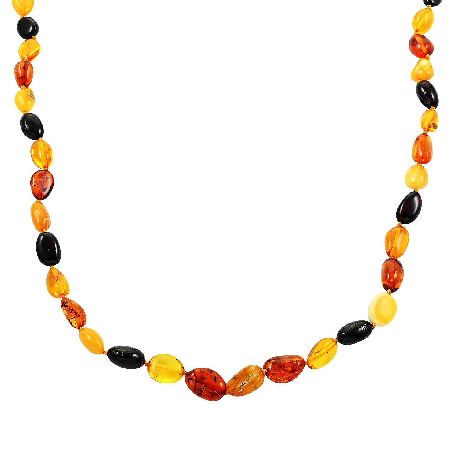 Baltic Amber Beaded Necklace 28 Inches