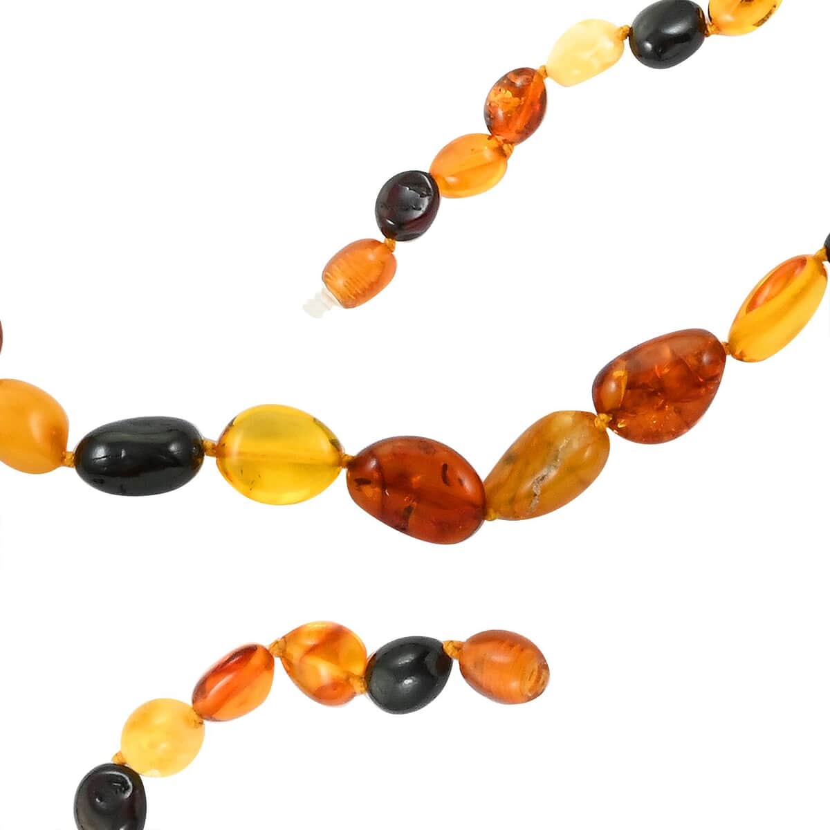 Baltic Amber Beaded Necklace 28 Inches image number 3