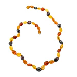 Multi Color Amber Beaded Necklace 18 Inches