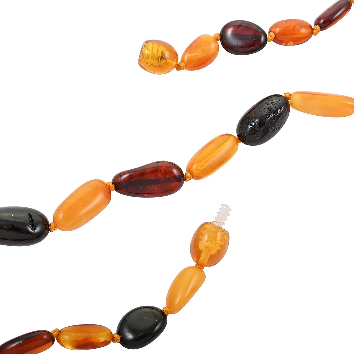 Baltic Amber Beaded Necklace 20 Inches image number 3