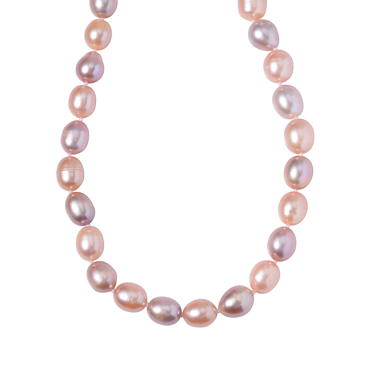 Multi Color Freshwater Pearl Necklace 18-21 Inches in 14K Yellow Gold Over Sterling Silver image number 2