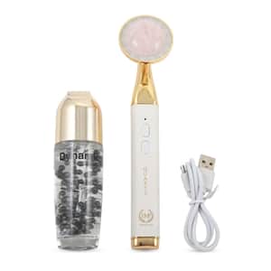 Rose Quartz Face Wand with LED & Vibration