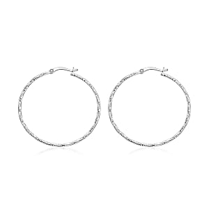 Sterling Silver Hoop Earrings 2.40 Grams