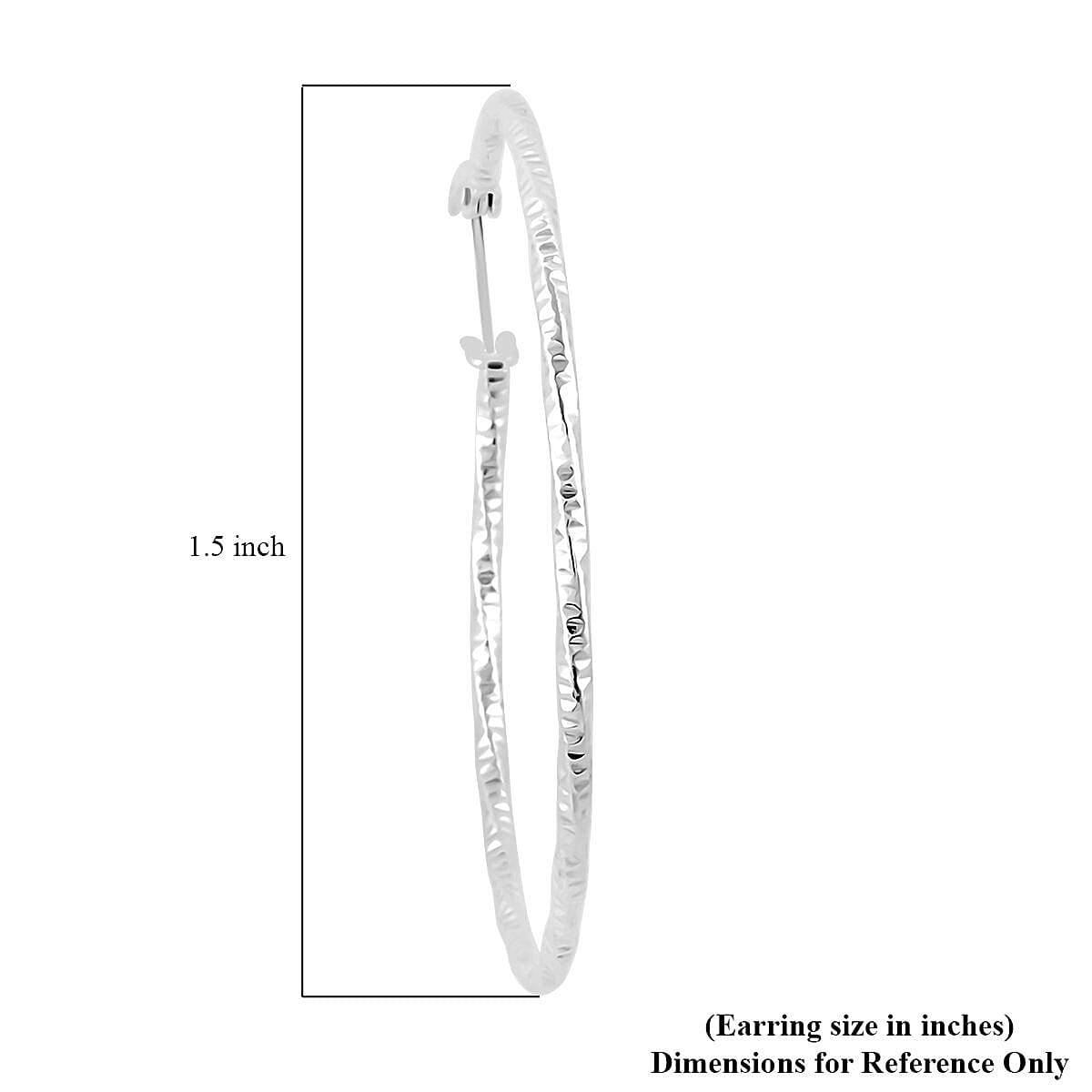 Sterling Silver Hoop Earrings 2.40 Grams