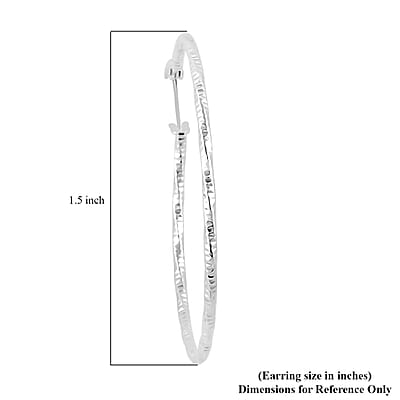 Sterling Silver Hoop Earrings 2.40 Grams