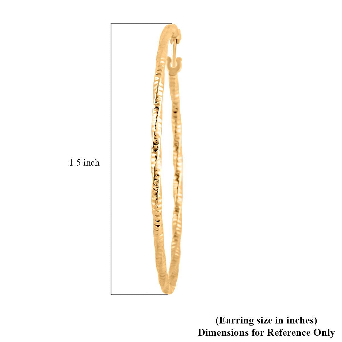 14K Yellow Gold Over Sterling Silver Hoop Earrings 2.40 Grams