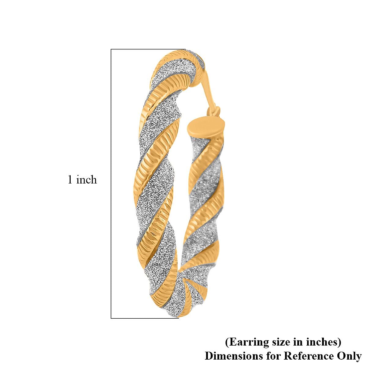 14K Yellow Gold Over Sterling Silver Braided Hoop Earrings 3.30 Grams