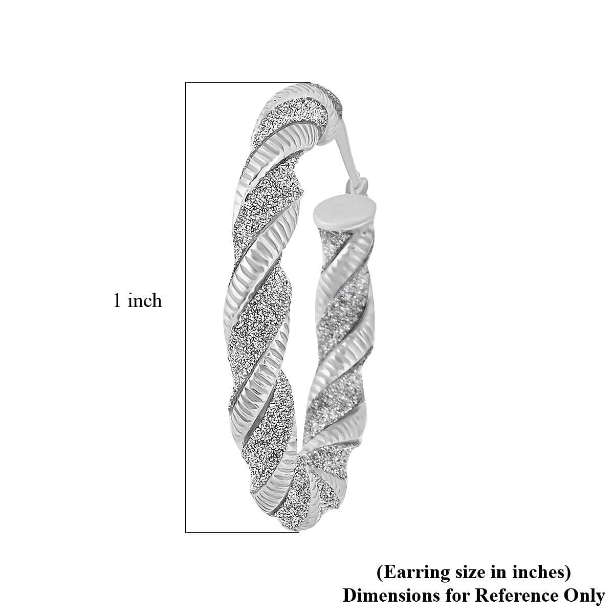 Rhodium Over Sterling Silver Braided Hoop Earrings 3.30 Grams image number 4