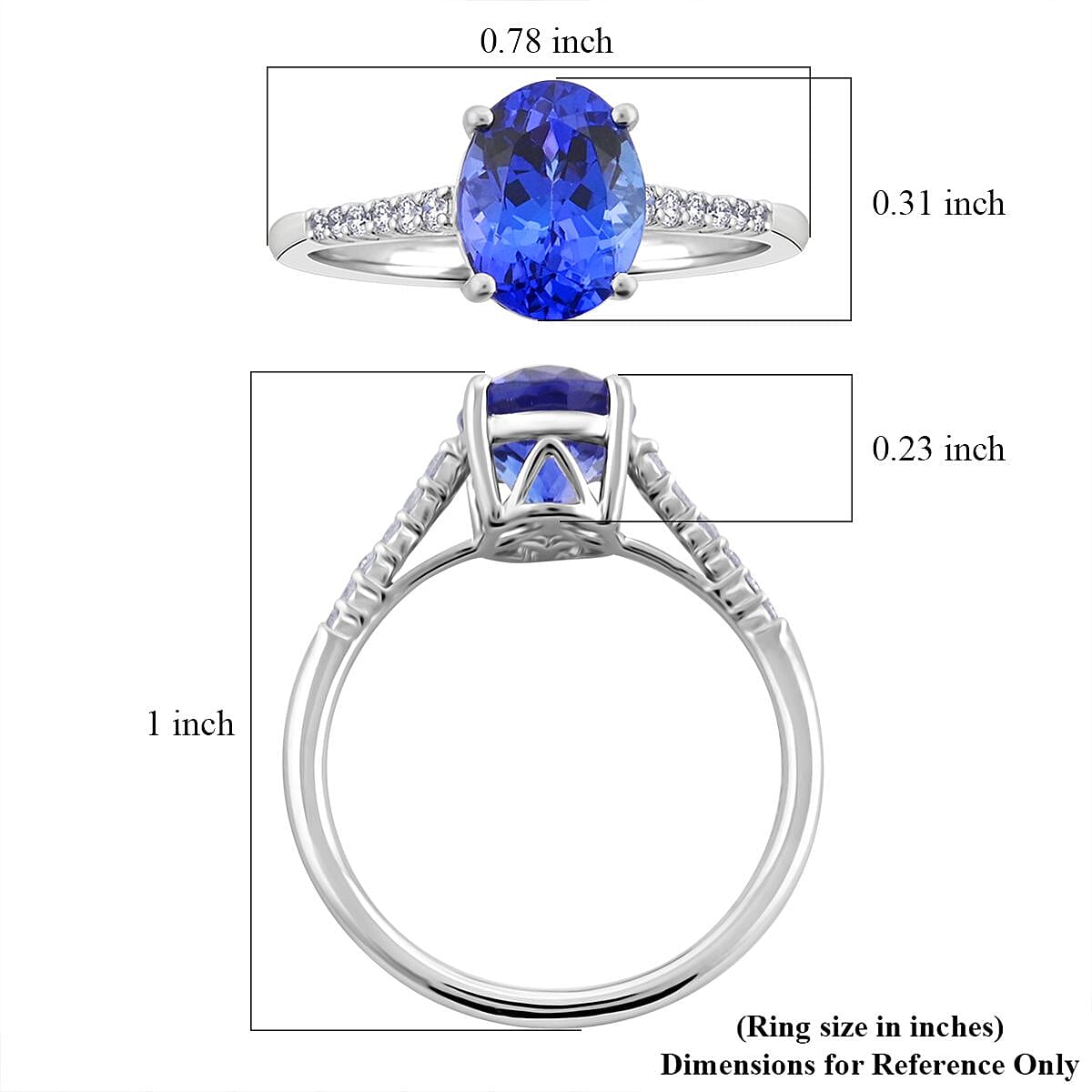 Certified & Appraised Rhapsody 950 Platinum AAAA Tanzanite and E-F VS Diamond Ring (Size 6.0) 2.25 ctw image number 5