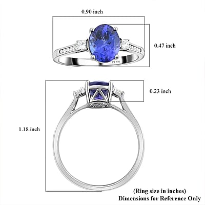 Certified & Appraised Rhapsody 950 Platinum AAAA Tanzanite and E-F VS Diamond Ring (Size 10.0) 4.35 Grams 2.85 ctw