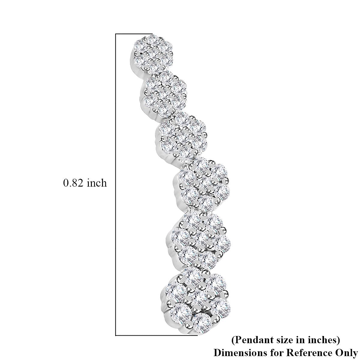 Diamond Earrings in Platinum Over Sterling Silver 0.50 ctw