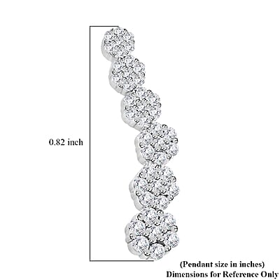 Diamond Earrings in Platinum Over Sterling Silver 0.50 ctw