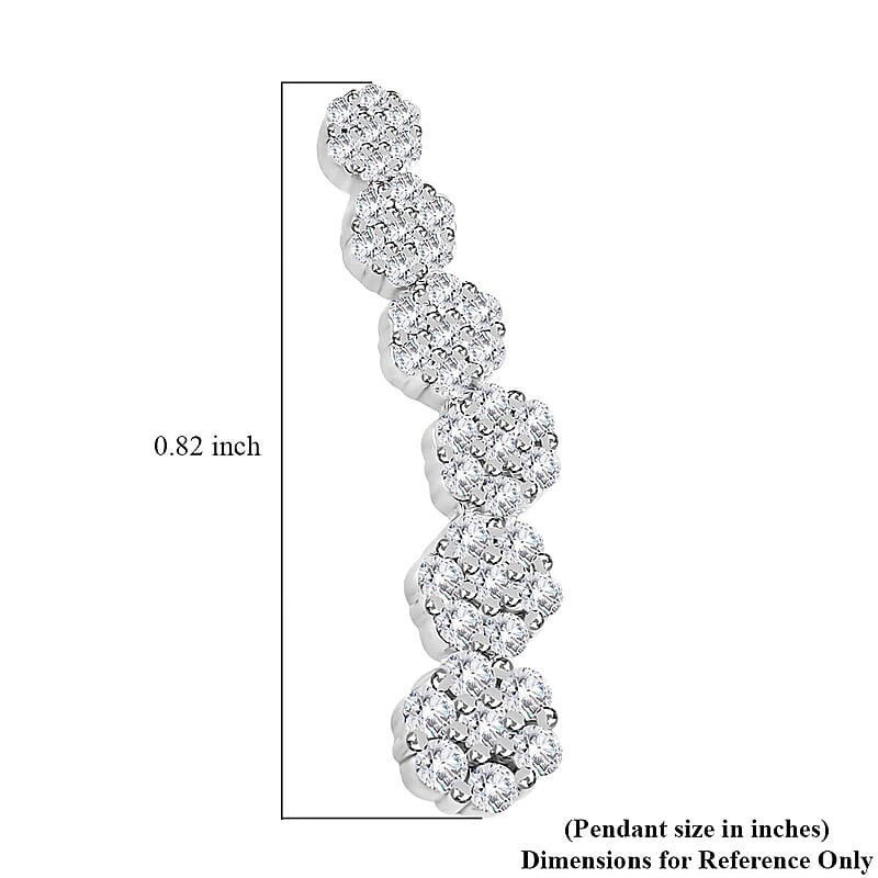 Diamond Earrings in Platinum Over Sterling Silver 0.50 ctw