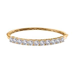 Moissanite Bangle Bracelet in Vermeil Yellow Gold Over Sterling Silver (7.25 in) 11.00 ctw